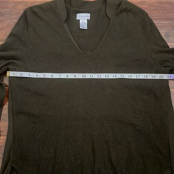 Soft Surroundings Green Hi-Lo Pullover Tunic Boho Casual Work - Picture 5 of 10